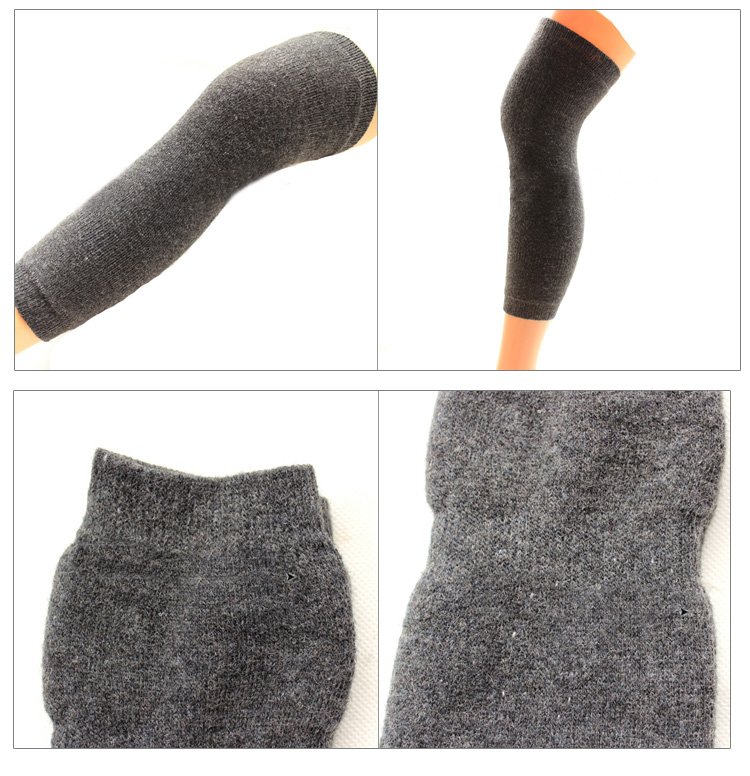 Hot Sell Free shipping 2012 Winter Thick Warm Covers Fashion Woman Slim Fleece Knees Protectors 16.9" Dark Gray Wool Leg Warmers