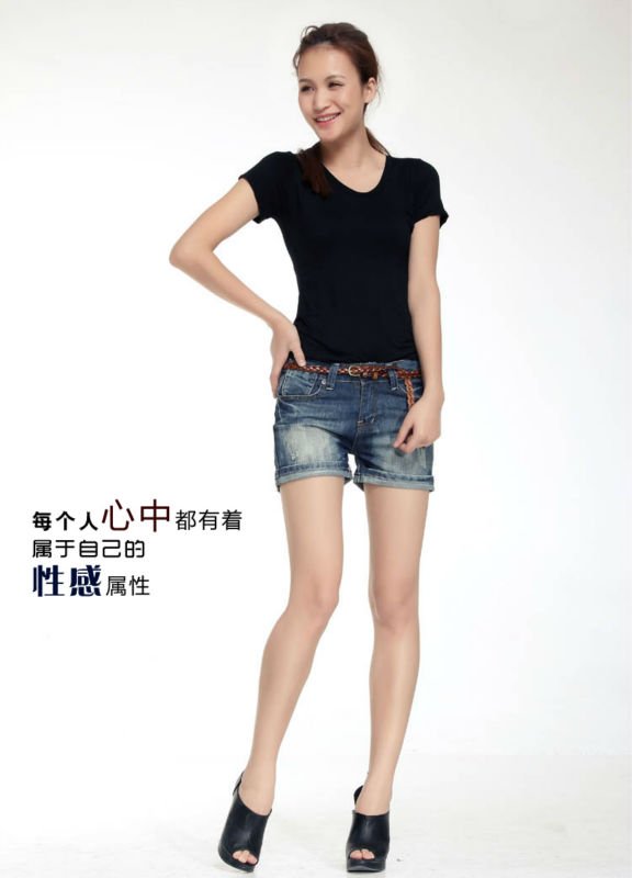 Hot Sell Ladies Shorts Jeans, Simply Design Denim Shorts Fashion Short Pants, Ladies Leisure Pants Free Shipping!