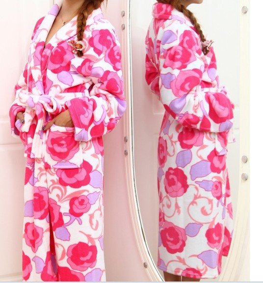 hot sell luxury dressing gown sleepwear (soft & warm) +FREE SHIPPING