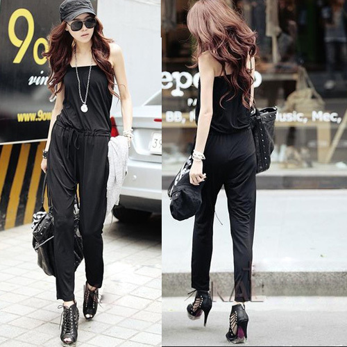 Hot Sell New 2013 Fashion Super Sexy Ladies Tube Romper Cat Suit Sleeveless Strapless Jumpsuits, free shipping