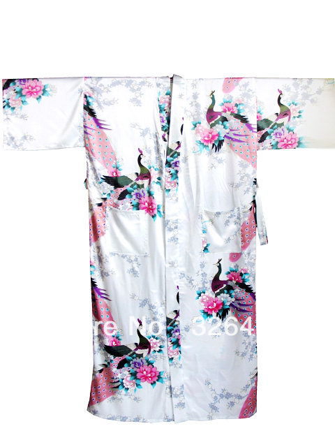 HOT SELL New Chinese Women's Silk Satin hand painting intimate&Sleep kimono robe gown Nightwear size S-3XL  S0004