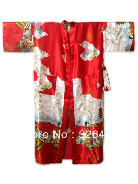 HOT SELL New Chinese Women's Silk Satin hand painting intimate&Sleep kimono robe gown Nightwear size S-3XL  S0016