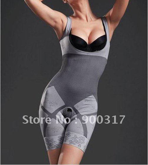 Hot sell one-piece shapers,ladie's body lift shaper,bamboo charcoal slimming suits Pants slimming underwear 2pcs free shipping