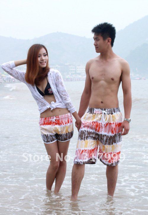 HOT SELL !!Sexy Couple beach pants Short beach wear B003