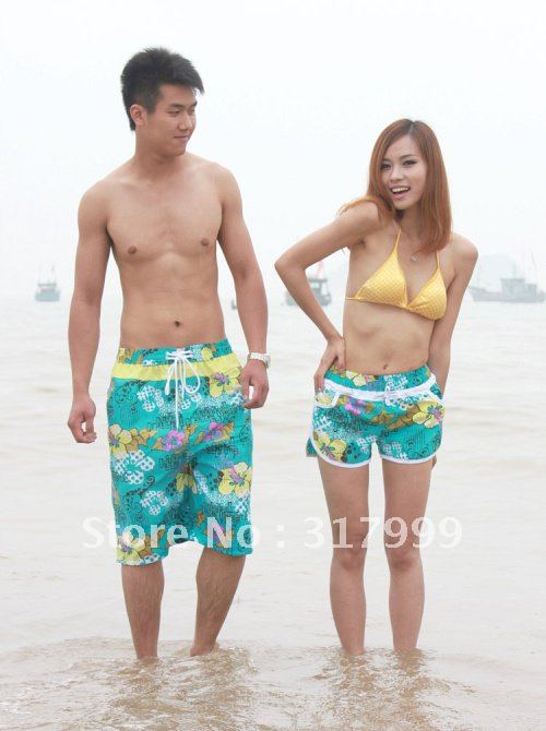 HOT SELL !!Sexy Couple beach pants Short beach wear Set B018