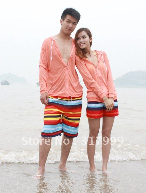 HOT SELL !!Sexy Couple beach pants Short beach wear Set B022