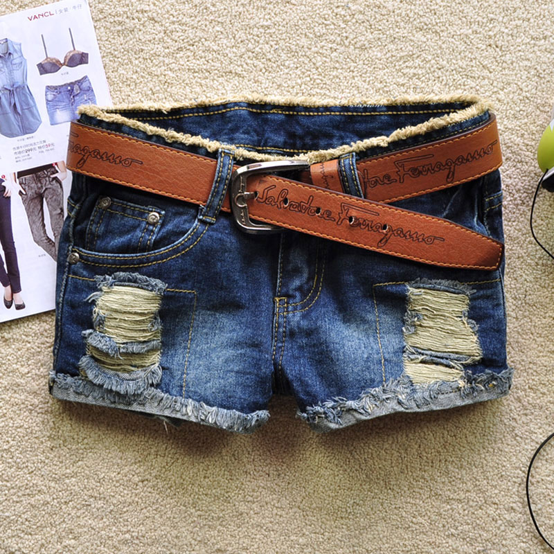 Hot-selling 2012 autumn slim dark color letter denim shorts female shorts jeans, free shipping