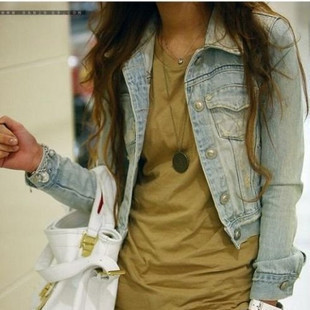 Hot-selling 2012 fashion vintage xiaxin short design denim coat long-sleeve jacket jean jacket female