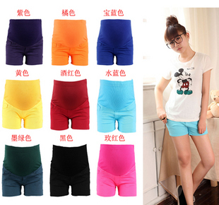 Hot-selling 2012 maternity clothing summer new arrival candy color maternity denim shorts maternity pants