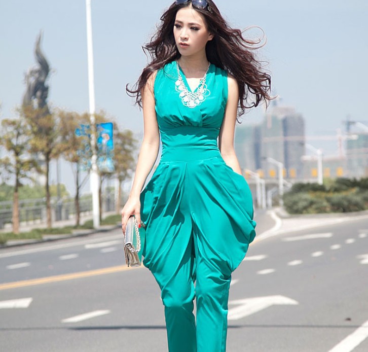 Hot-selling!!! 2013 Spring New Fashion Slim Jumpsuit For Women Gift Belt