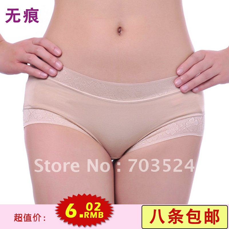 Hot-selling 8 pcs solid color modal panty lace decoration panties female   Woman Sexy Underwear, Women Panties wholesale