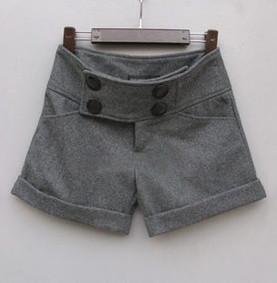 Hot-selling autumn and winter roll-up hem wool shorts boot cut jeans woolen boot cut jeans