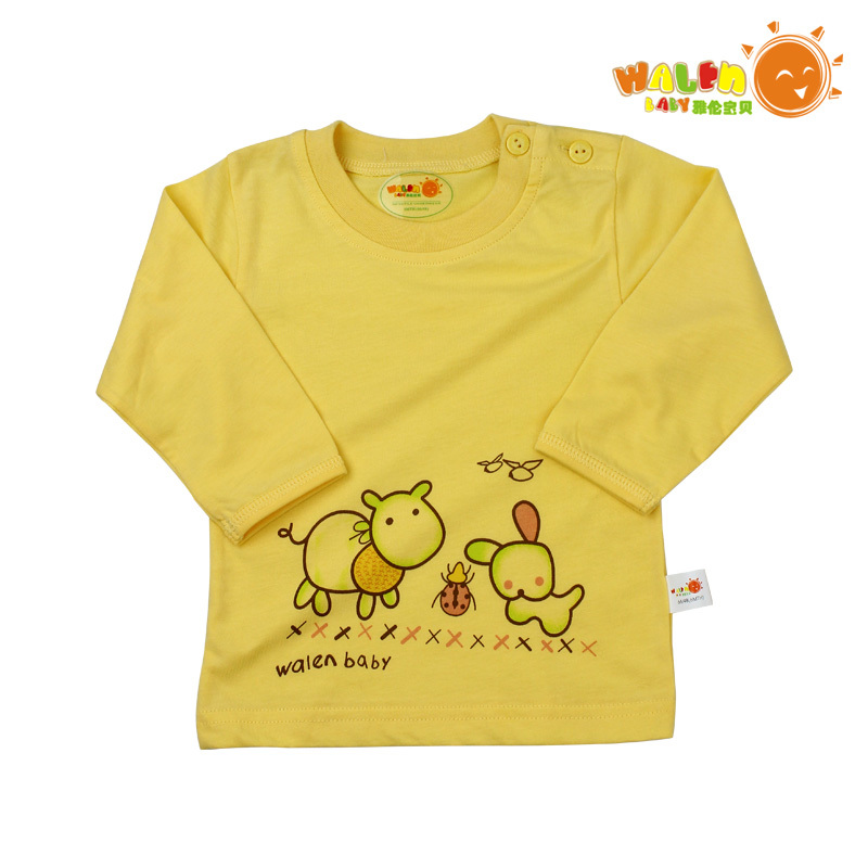 Hot-selling baby clothes infant long-sleeve basic underwear top small ploughboys 100% cotton clothes 1020