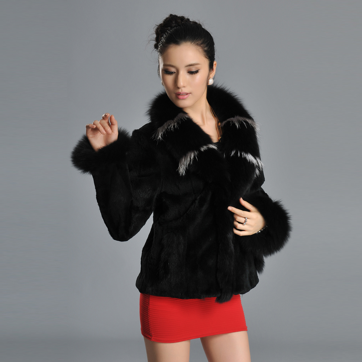 Hot-selling cikk fur ultralarge raccoon fur fashion rabbit fur outerwear 2012