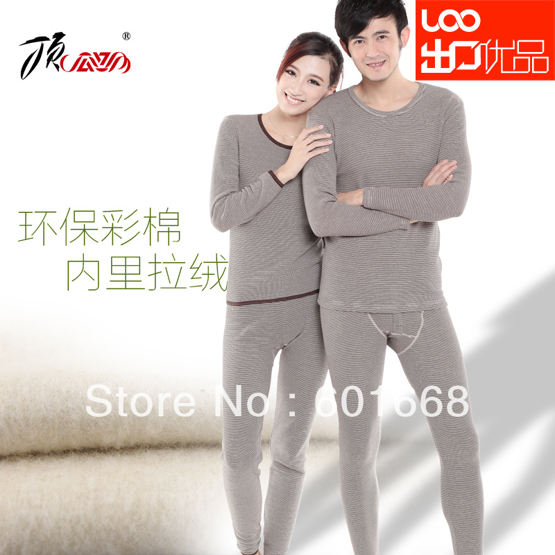 Hot-selling colored cotton thermal lovers underwear set dnbxd-l0010