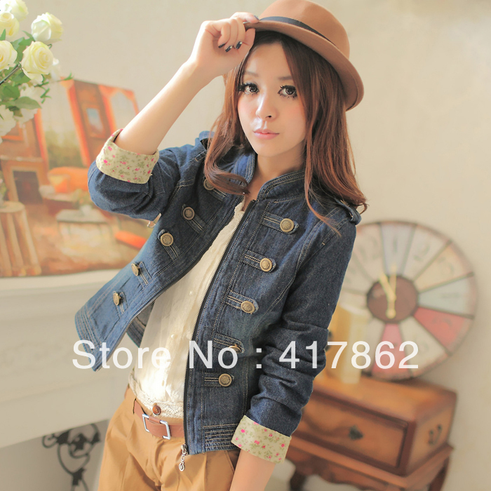 Hot-selling denim coat short jacket 2013 women's spring women's long-sleeve denim outerwear female spring and autumn M-3XL