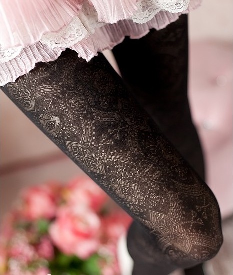 Hot-selling fashion women's 2013 6581 fashion spring and autumn fashion jacquard thin legging socks