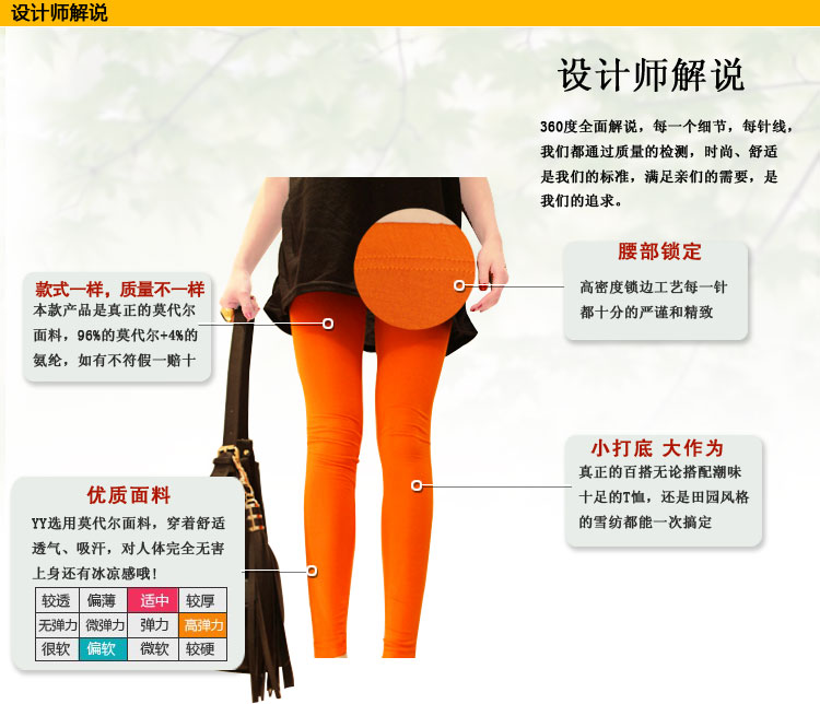 Hot-selling hm candy color modal legging