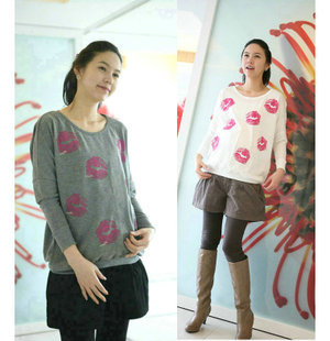 Hot-selling maternity clothing maternity top spring and autumn sexy maternity t-shirt spring and autumn y122