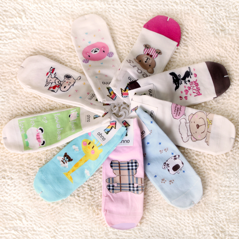 Hot-selling nile combed cotton fashion cartoon sock socks straight socks 5309 10 double 1