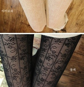 Hot-selling pantyhose jacquard stockings princess lace flower pantyhose , Free Shipping