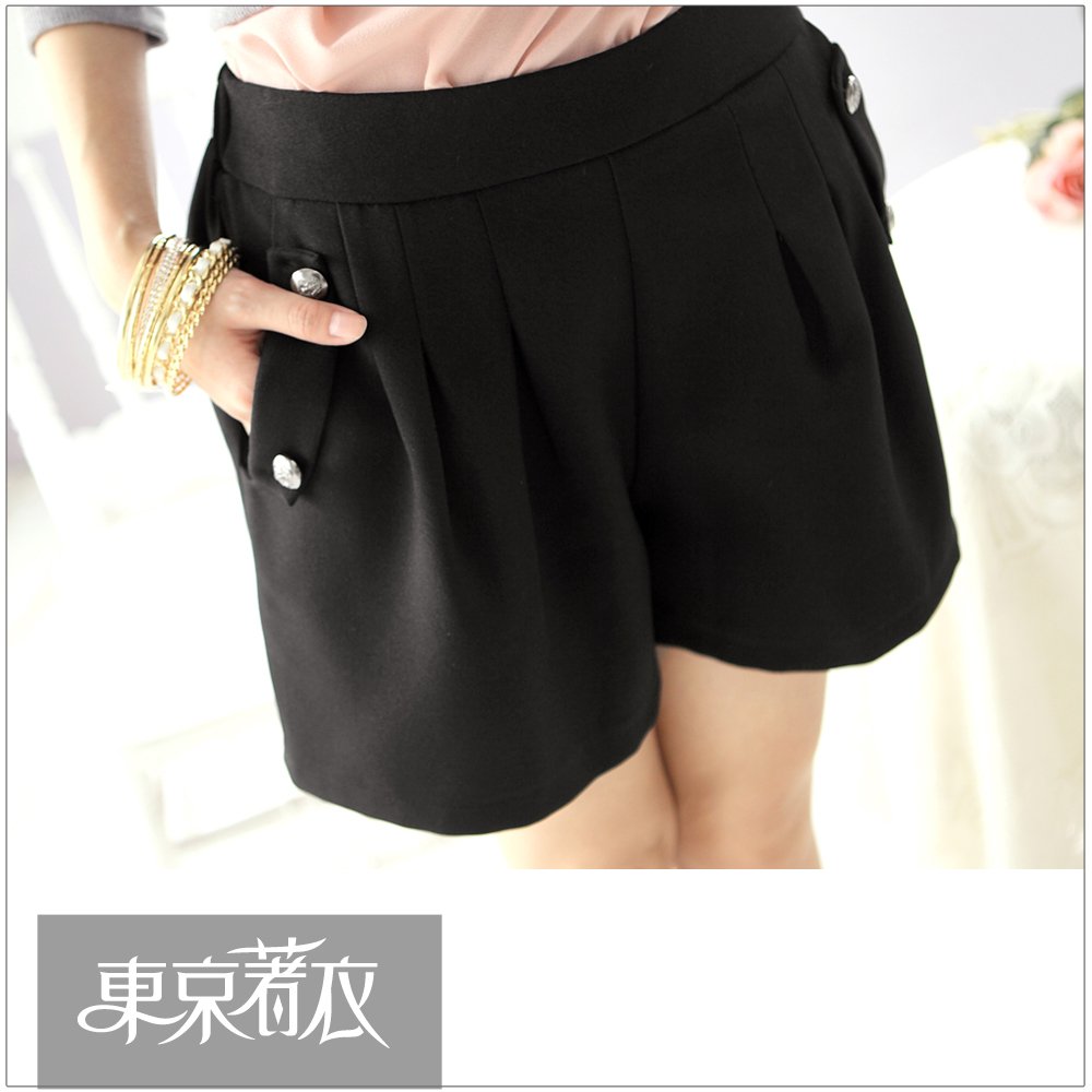 Hot-selling skinny pants copper buckle car shorts 2002052