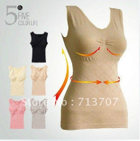 Hot Selling!!Sleeveless non-trace thin body clothes, beam corset Free shipping