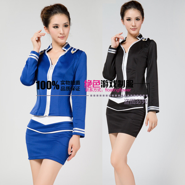 Hot-selling stewardess uniforms work wear set stewardess loading the ktv princess clothes beauty services