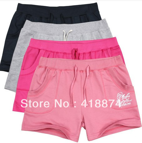 Hot Selling Summer Sport Women's Shorts Female sports Trousers Soft Cotton Relaxed Pants Petite Activewear K80 Free Shipping