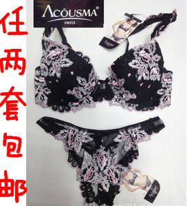 Hot-selling thin cup a ousma depth embroidery bra set underwear