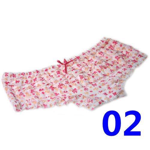 Hot Selling!!Wholesale!! 14 Pieces/Lot Super Sexy Short Skirt  Lace Underwear With Bowknot Five Floors Multi-Colored