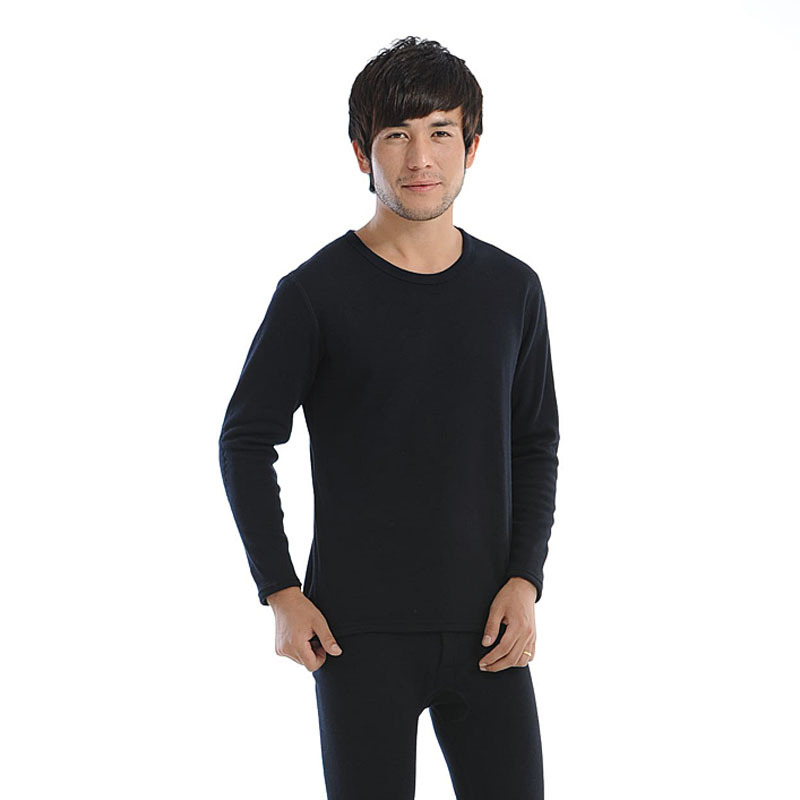 hot sex 2013 LANGSHA underwear male thermal super soft bamboo charcoal thermal underwear set plus velvet thickening whole