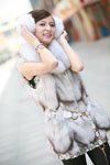 HOT*silver fox fur vest/gilet/lady's fur coat/fur jacket,wholesale & retail*free shipping