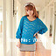 Hot Solid Color Bat-Wing Hollow Sweater V-neck Loose Tops MF628