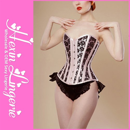 Hotsale Factory Dropship + Wholesale Sapmle Price Black 2PC Dot Corset With Satin Bows LB4330  Size S M XL 2XL