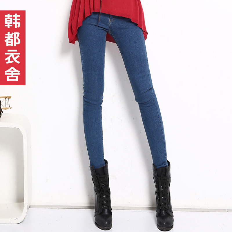 HSTYLE 2012 solid color slim skinny pants jeans female dt1029 free shipping