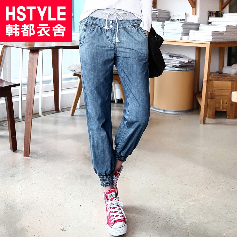 HSTYLE 2013 spring and summer new arrival ultra-thin elastic legs lantern jeans yk2234 0217