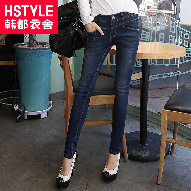 HSTYLE 2013 spring slim mid waist skinny jeans ng2026