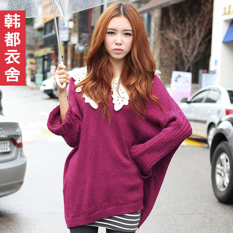 HSTYLE 2013 spring women's color block decoration thin long-sleeve shirt