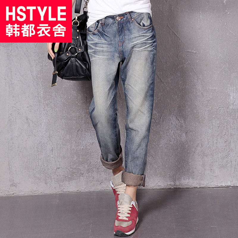 HSTYLE 2013 spring women's loose casual jeans ld2003