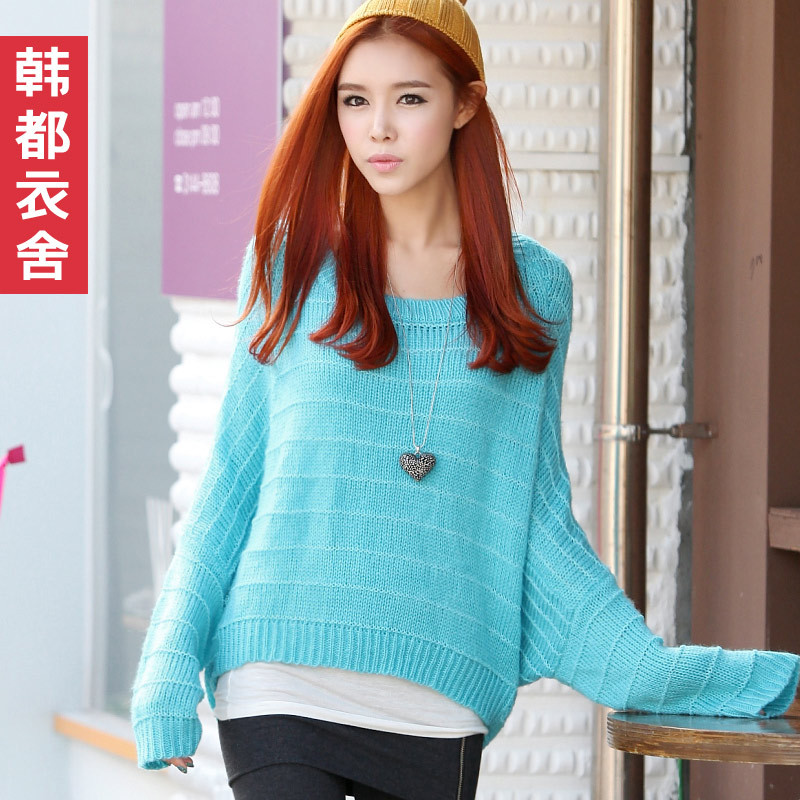 HSTYLE 2013 spring women's loose mm2059 long-sleeve sweater