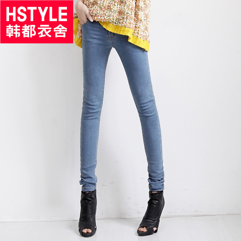 HSTYLE 2013 spring women's slim skinny jeans pants dt1029