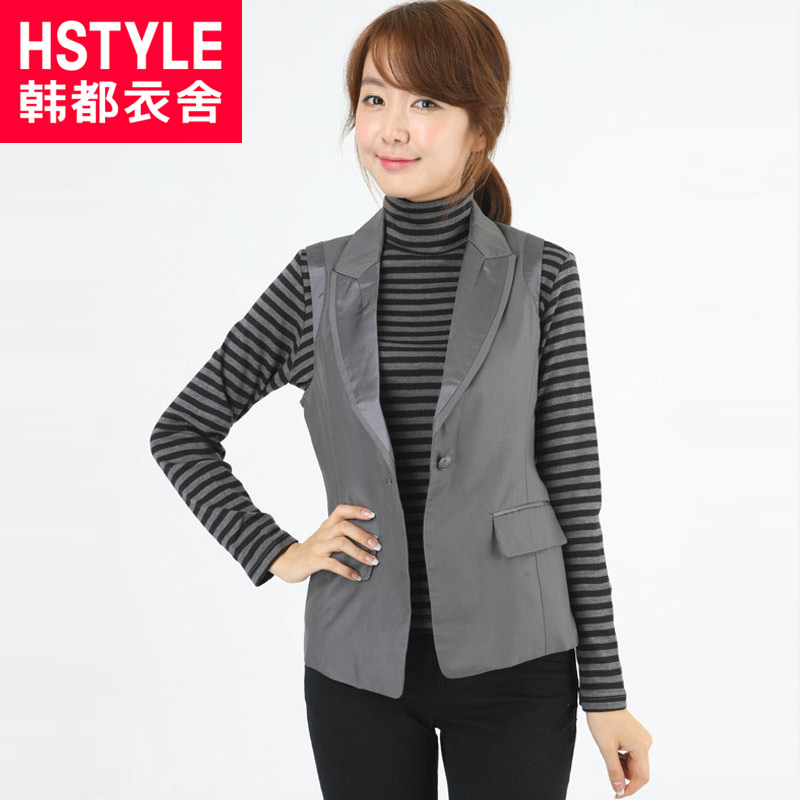 HSTYLE 2013 spring women's vest type solid color vest lc1056l01