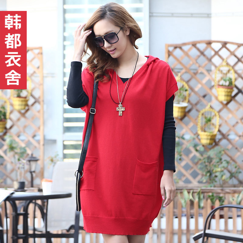 HSTYLE women's 2013 spring solid color hooded pullover sweater outerwear