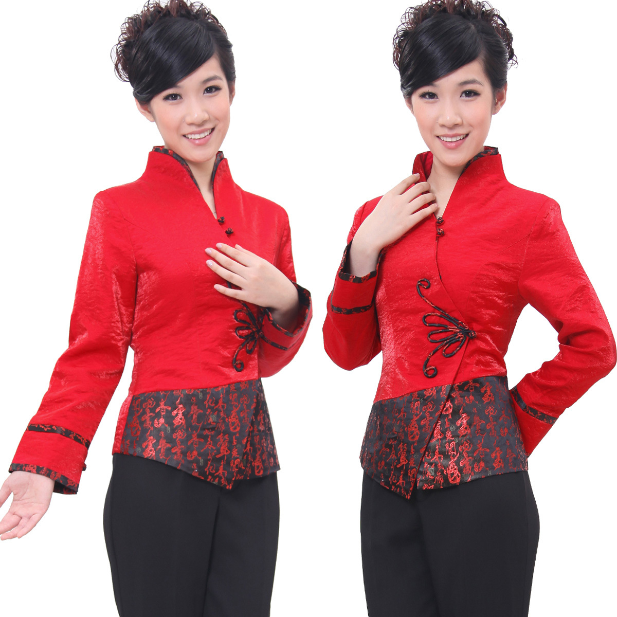 Hx-025 work wear autumn and winter chinese style tang suit tang suit women's autumn and winter work wear