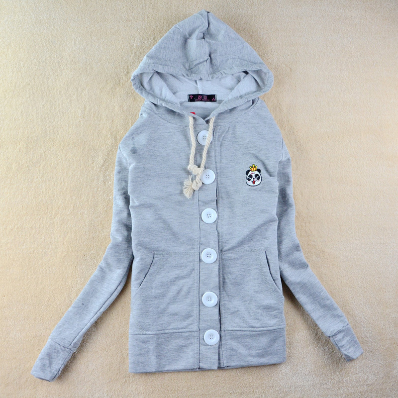 i 2012 autumn and winter women cartoon bear cardigan buttons outerwear top q153 free shipping