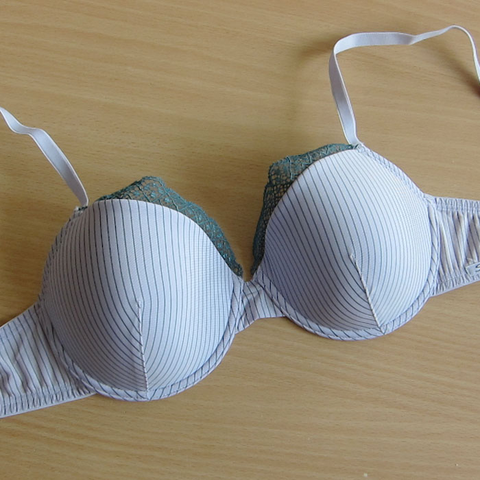 I2 skiny fresh stripe lace decoration thin sponge bra 70b85c