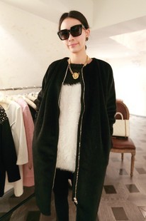 Imitation mink liner plush outerwear