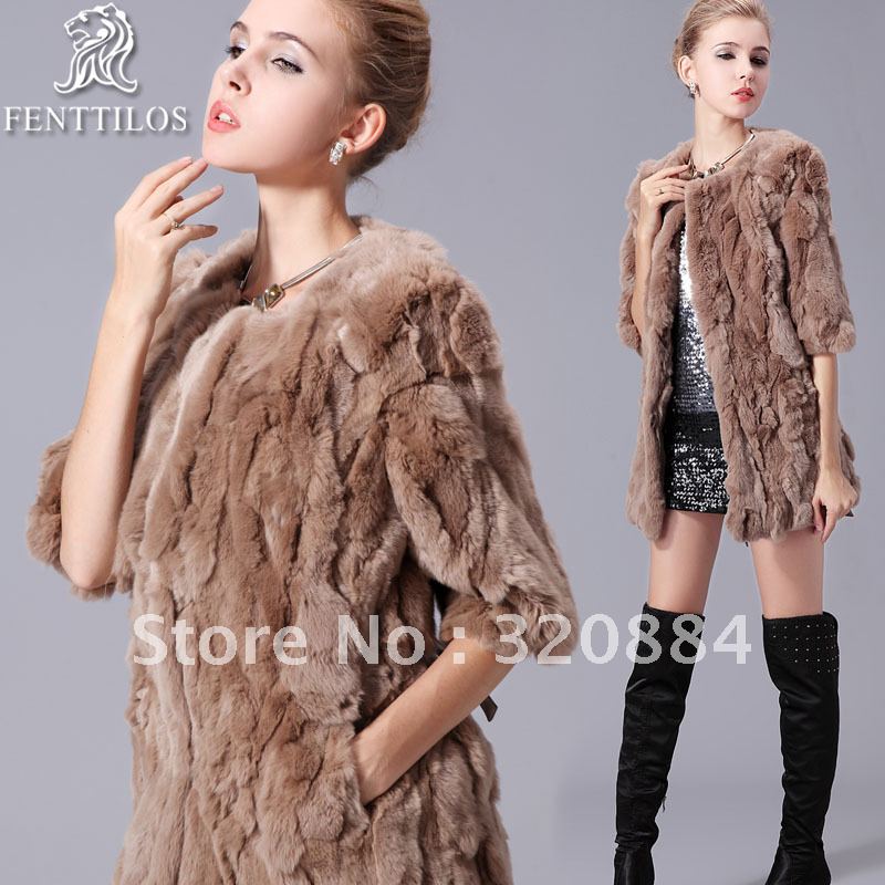 In Stock fur coat women 2013 rex rabbit hair fur coat female rabbit hair medium-long top fur overcoat high quality p25