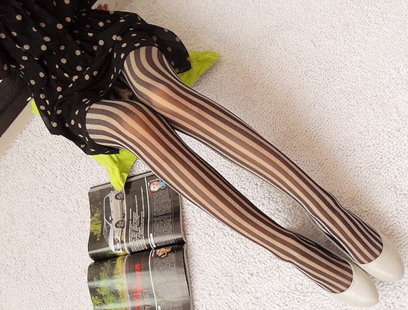 Individually wrapped super sexy fashion silver onions stripes thin stockings pantyhose retro pants